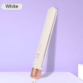 Mini Portable Two-in-one Small Hair Straightener (Option: White American Standard)