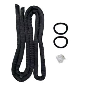 Encrypted Thin Wave Curler Long Hair Soft Thin No Heat Curler (Color: BLACK)