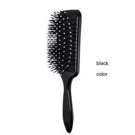 Solid Color Airbag Massage Anti Knot Hair Comb (Color: BLACK)