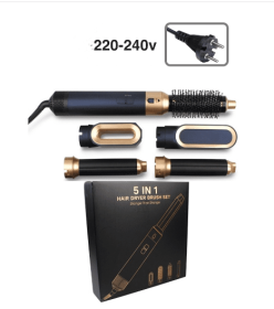 New Hair Dryer Multi Hair Styler 5 In1 Curling Iron Hair (Option: EU color box packaging)