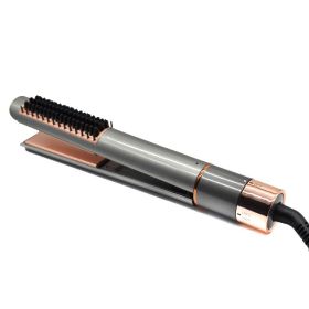 Curling Iron Negative Ion Hair Straightener (Option: Silver grey-US)