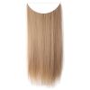 Fish Line Natural Fiber Hairpiece Hair Extension Long Women Curly Straight Wig
