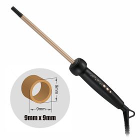 9mm Super Slim MCH Tight Curls Wand Ringlet Afro Hair Cu Rler (Option: Round EU)